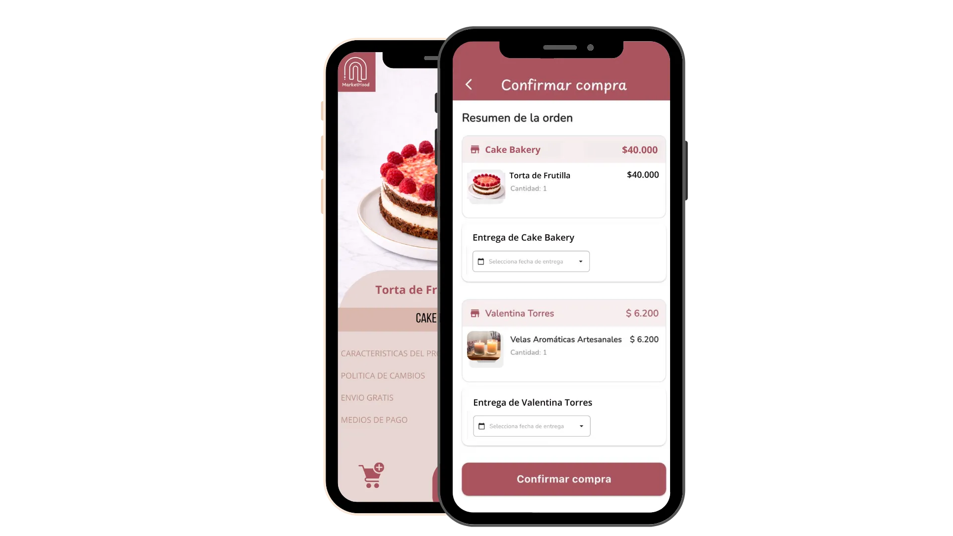 Aplicación mostrando cómo checkoutear carritos